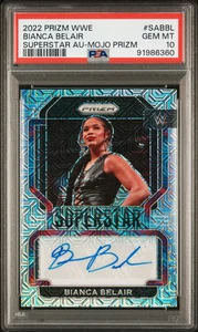 Autógrafos Panini Prizm WWE Superstar 2022 Bianca Belair Mojo/25 PSA 10 - Imagen 1 de 2