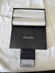 Empty Box Prada Wallet  1m0506 Tracolla Vitello Daino Nero - Picture 1 of 12