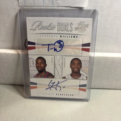 2009-10 Season Update Rookie Signatures Gerald Henderson, Terrence Williams /99 - Image 1 of 2