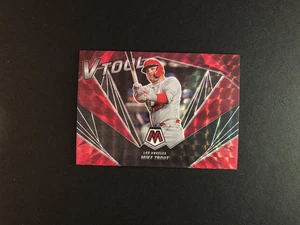 1/1 Mike Trout 2022 Mosaic Baseball V Tool #VT-3 Black Mosaic Prizm 1/1 SSP - Picture 1 of 3