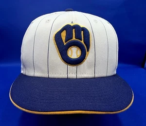 Milwaukee Brewers New Era 9fifty Snapback White/Pinstripe Hat Cap - Picture 1 of 13