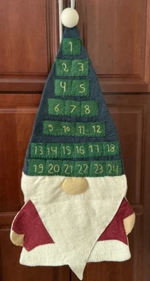 Pottery Barn Wool Gnome Hanging Advent Calendar - Image 1 of 3