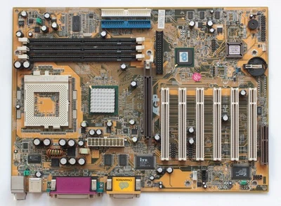 Socket 370 motherboard - Chaintech 6OJA3T - Intel 815 - Tualatin - TESTED - Image 1 of 2