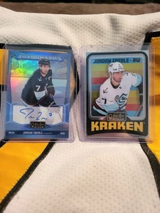 Jordan Eberle Blue Rainbow Autograph BA-JE & R51. Seattle Kraken. 24 25 Platinum - Bild 1 von 5