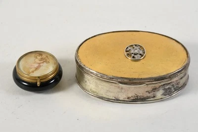 C26Y97- 2x Schatulle Pillendose 1x Silber (geprüft) vergoldet - Bild 1 von 4