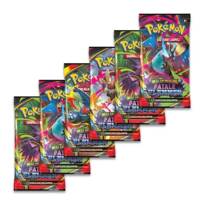 Pokémon Sammelbilder Fatale Flammen 1 Pack mit 10 Karten Sammelkartenspiel - Bild 1 von 4