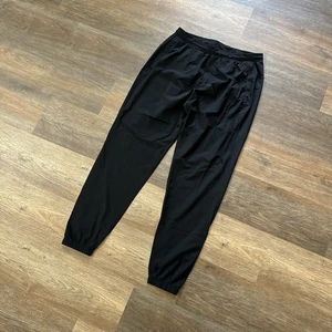 Lululemon Surge Jogger Pants Men L Black Drawstring Zip Pockets Tapered Fit Gym - Picture 1 of 7