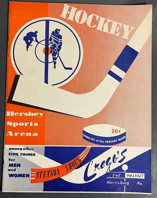1951 HERSHEY BEARS AHL HOCKEY PROGRAM v. CINCINNATI MOHAWKS EMILE FRANCIS HOF - Image 1 of 4