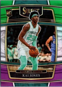 2021-22 Panini Select #98 Kai Jones Rookie verde blanco púrpura Prizm Hornets - Imagen 1 de 2