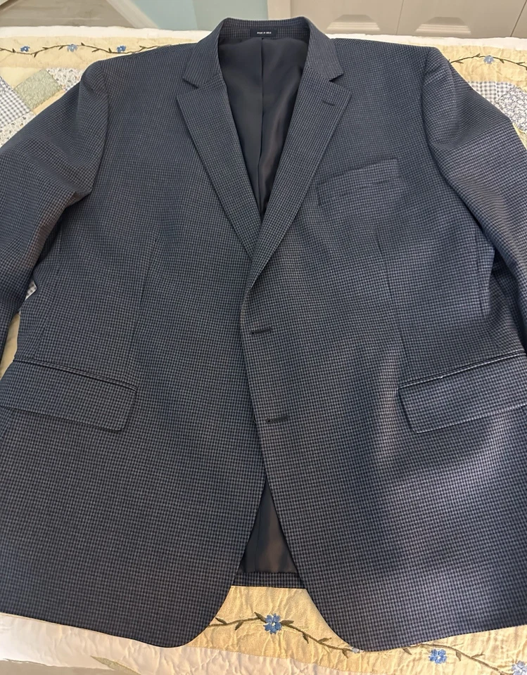 Stafford Men's Sports Coat Blazer Blue Herringbone 50R Two Button NWOT - Image 1 of 4