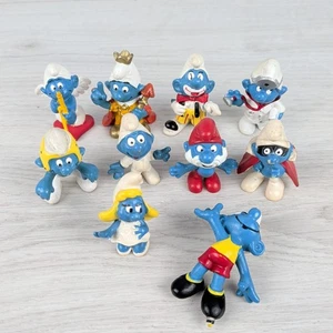 Vintage Schlümpfe Figuren Konvolut x10 Peyo Schleich 80er Jahre Sammler Spielzeug - Bild 1 von 6