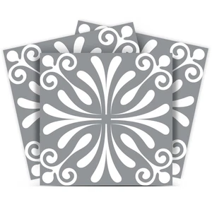 12" X 12" Gray and White Spire Peel and Stick Removable Tiles - Picture 1 of 3