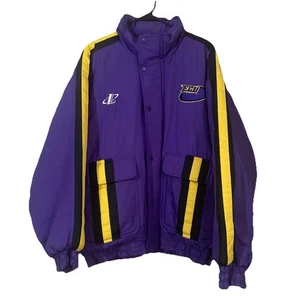 Vintage East Carolina Pirates ECU Logo Athletic Puffer Jacket L W/Hood EUC - Picture 1 of 9