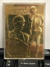 1995 Bleachers 23 Karat Gold Baltimore Orioles Cal Ripken Jr. Ironman Card