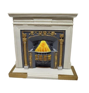 The Dolls House Emporium - Fireplace Grey/Gold with White Surround #2983 - Bild 1 von 3