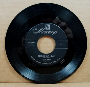 Patti Page - Croce Di Oro (Cross Of Gold)/Search My Heart (45 RPM, 1955, Mercury - Picture 1 of 5