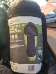 Alpine Design Sleeping Bag Mummy 45 Degrees Hiking Backpacking Compact - Picture 1 of 1