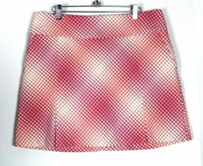 Nike Golf Dri Fit Tostado Magenta Tenis Falda Rayas Skort Talla 12 - Nueva con Etiquetas Foto 1 de 3
