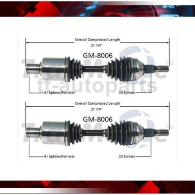 Front Driver Passenger Side CV Axle Joint Shaft For Cadillac Allante 1993 - Image 1 of 2