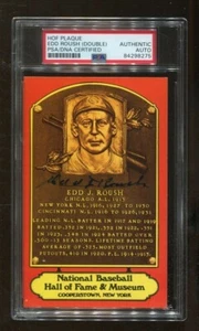 Edd Roush Signed Dexter Press HOF Plaque Autographed Giants Reds PSA/DNA *8275 - Picture 1 of 2