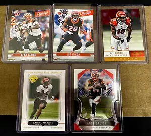 Lote de tarjetas de fútbol americano Cincinnati Bengals-Mixon, Dalton, AJ Green, Atkins, Chris Henry - Imagen 1 de 2