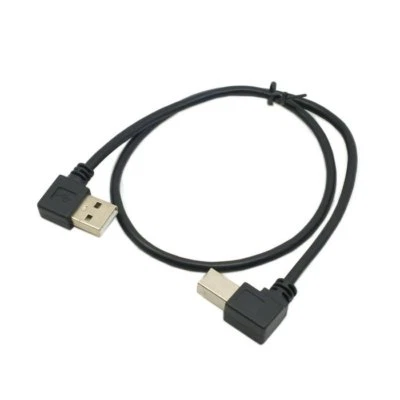 Left Angled USB 2.0 A Male to B Male angled 90 degree Printer cable USB am to bm - Image 1 of 3
