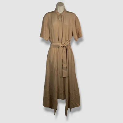 Vestido para mujer Stella McCartney beige seda crepé de China talla 38 Foto 1 de 4