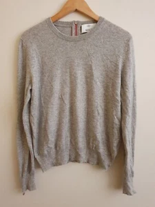 Allude Cashmere Virgin Wool Designer Grey Marle Knit Jumper Sz M Exc Condition - Picture 1 of 5