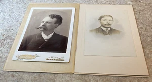 Photo Cards Portraits Antique Photographs 2 Handsome Dapper Men Vintage CdV? - Picture 1 of 13