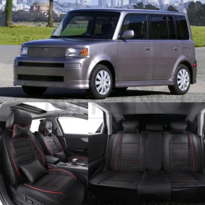 Luxury Leather Front + Rear Car Seat Covers 5-Seats Cushion For Scion xB Base - Image 1 of 4