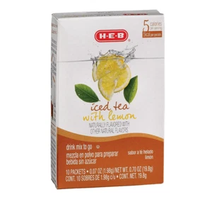Mezcla de té helado H‐E‐B To Go con bebida de limón - Imagen 1 de 3
