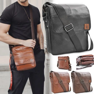 Borsello Uomo Tracolla tasche spazioso vera Pelle Lavoro Vintage Grande capiente - Imagen 1 de 17