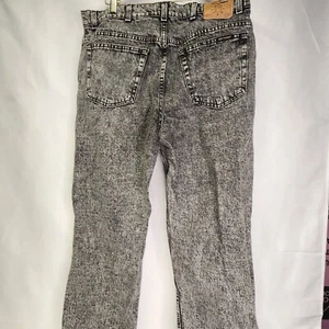 Vintage Brittania Acid Washed Black Jeans 38X30 Tapered Leg USA MADE Levis 90s - Picture 1 of 7