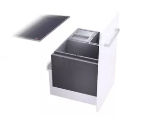 Pattumiera da incasso Hailo Triple XL 54 per armadi anni 60 con estratto frontale - Foto 1 di 7