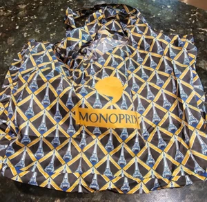 New Monoprix Eiffel Tower Reusable Nylon French Grocery & Shopping Bag