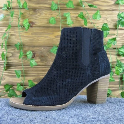 TOMS Women's  Bootie Black Leather Sz 9.5 Medium Gently Used 2025 - Image 1 of 4