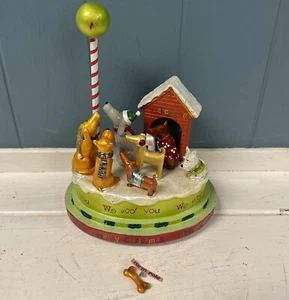 RAZ IMPORTS Inc. Dogs Doggy We Wish You Merry CHRISTMAS Ornament DECOR MUSIC BOX - Picture 1 of 9