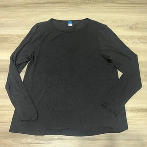 Old Navy Base Layer Shirt Womens XS Luxe Black Long Sleeve Light Weight EUC - Picture 1 of 5