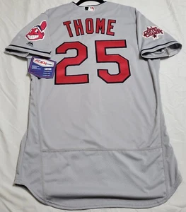 Autentica maglia Majestic 44 LARGE, CLEVELAND INDIANS, JIM THOME, BASE FLESSIBILE - Foto 1 di 5