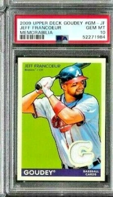 2009 Upper Deck Goudey Jeff Francoeur Memorabilia PSA 10 Foto 1 de 2