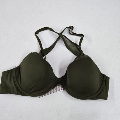 Victoria's Secret Women Bra 34B Green Demi T Shirt Lightly Lined Mesh Underwire - Image 1 of 4