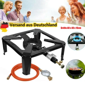 Hockerkocher Gaskocher Campingkocher Gasbrenner Wok W/ Schlauch Druckminderer DE - Bild 1 von 11