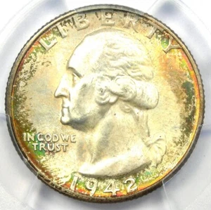 1942-D Washington Quarter 25C. Certified PCGS MS67+ CAC Plus Grade - $1800 Value - Picture 1 of 4
