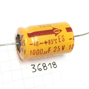 Capacitor 1000uF 25V 11x26mm Aluminum Electrolytic Matsushita ES axial x4pcs - Picture 1 of 2