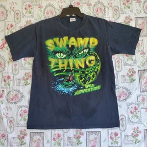 Vintage Wild Adventures Swamp Thing Roller Coaster T-shirt Small Black - Picture 1 of 8