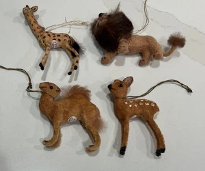 Vintage Kunstlerschutz Wagner Christmas Ornaments Flocked Handwork Germany Lot - Picture 1 of 17