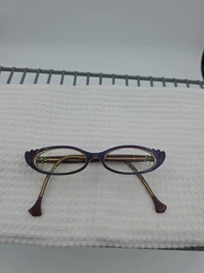 Jean Lafont Paris Cat-Eye Eyeglasses Frame Only 50-16-150 Blue Vintage Unique  - Picture 1 of 12