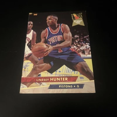 1993-94 Ultra Detroit Pistons Basketball Card #244 Lindsey Hunter Rookie - Image 1 of 2