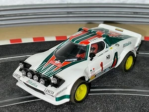 1230-Scalextric Altaya Lancia Stratos #1 Alitalia Munari Rallye Monte-Carlo slot - Imagen 1 de 3