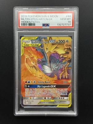 Moltres & Zapdos & Articuno GX 44/68 Hidden Fates Holo - PSA 10 Gem Mint - Image 1 of 2
